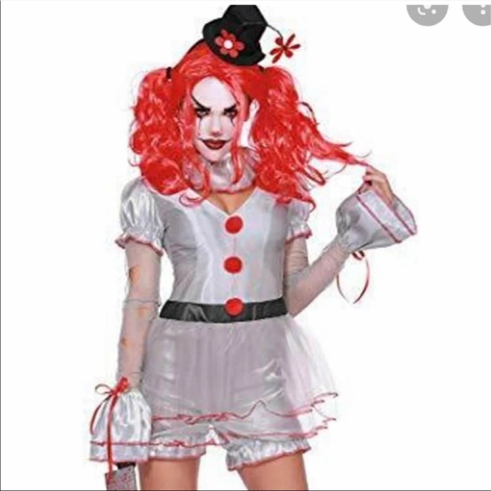 Wicked Clown Halloween Costume Size Medium